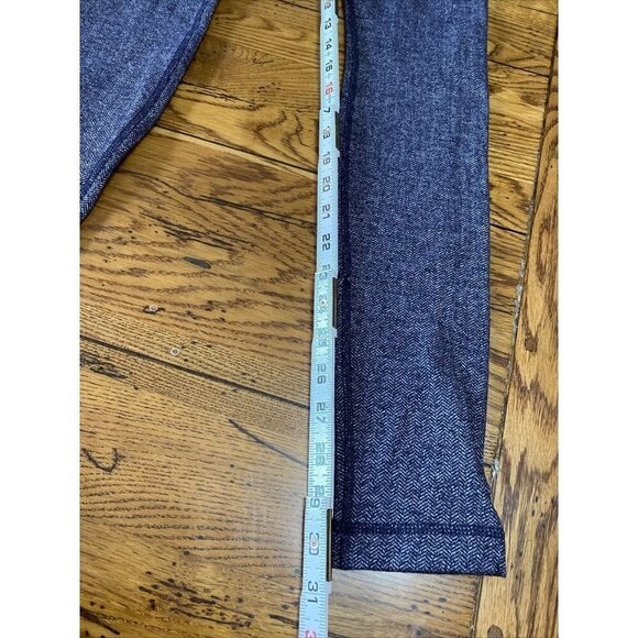 Lululemon Wunder Under Heather Blue Athleisure Crop Leggings Pants Size 6 - Picture 7 of 10